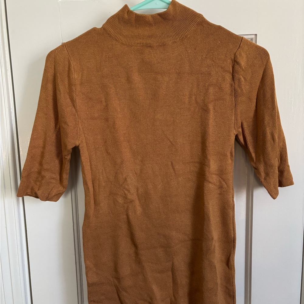 Golden Browb Turtleneck Sweater Top